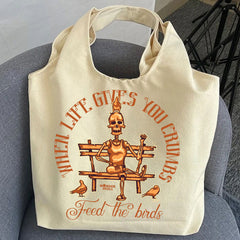 When Life You Crumbs Feed The Birds - Premium Tote Bag