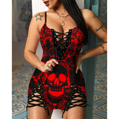 Express your personal style with the Hot Gothic Dress, a timeless piece featuring a unique Red Skull Rose, perfect for enhancing your daily fashion routine.