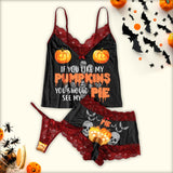 Spooky and fun sleepwear for women with a Halloween twist.