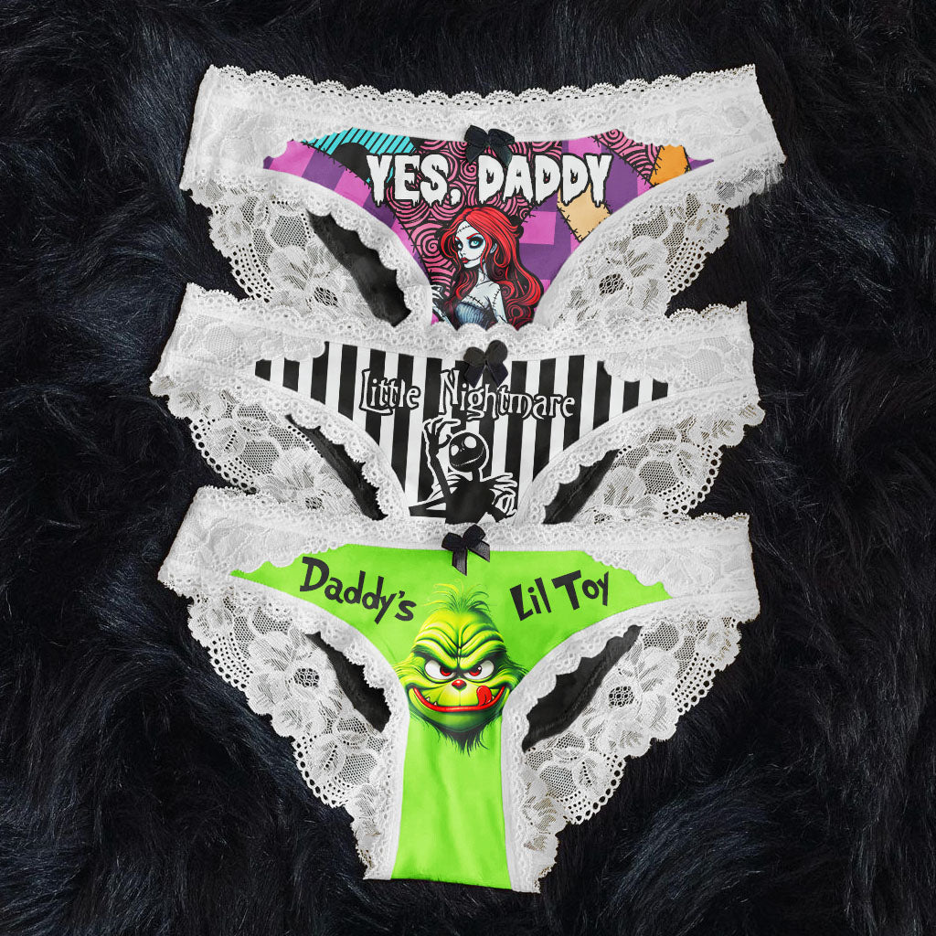 Fun, flirty, and eco-friendly: The ultimate lace panty trio.