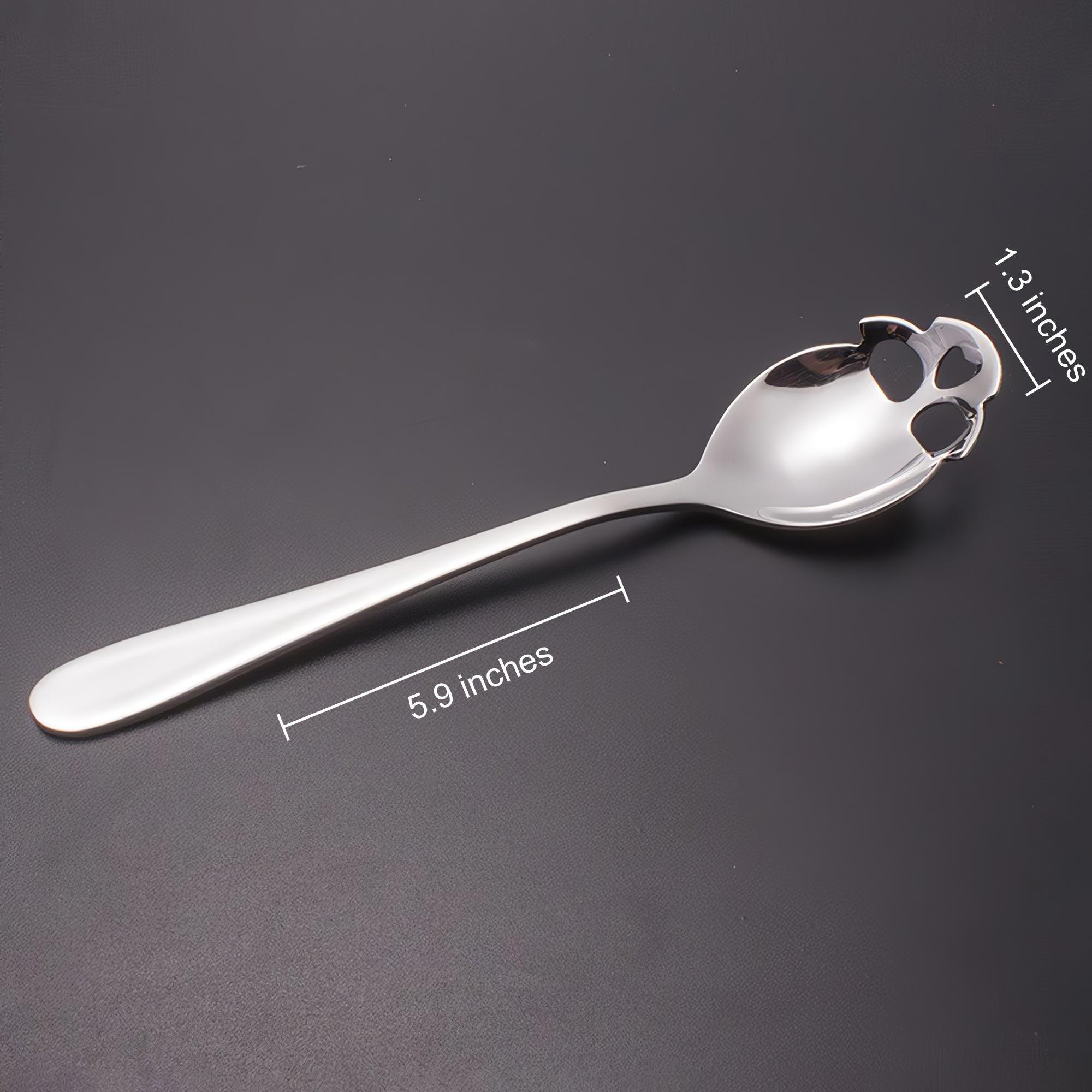 Gothic Skull-Shaped Teaspoon – Great Gift for Marketing, Punkrock, Biker & Tattoo Lovers 