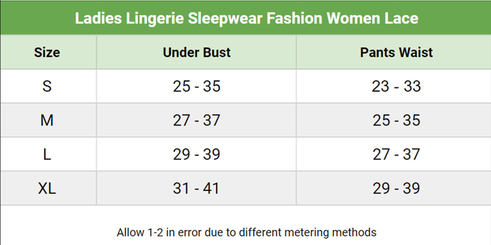 Hot And Chic Ladies Lingerie Sleepwear Fashion Women Lace