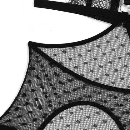 This Lace Women Body Lingerie Set features a delicate lace design that offers a seductive and alluring look. With its fancy hollow out construction, this outfit adds an unexpected touch of eroticism. Perfect for a special night or just to add some spice to your lingerie collection.