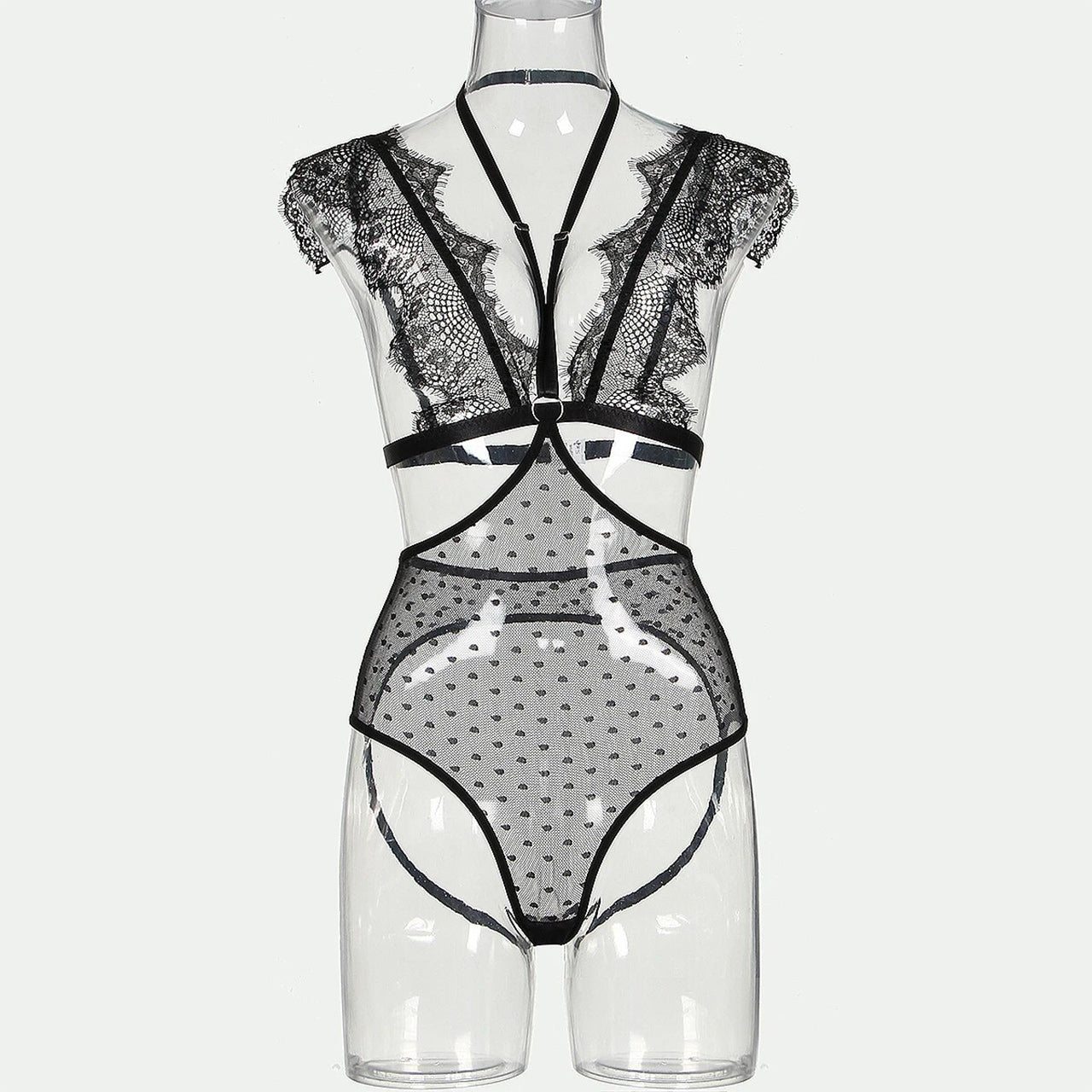 This Lace Women Body Lingerie Set features a delicate lace design that offers a seductive and alluring look. With its fancy hollow out construction, this outfit adds an unexpected touch of eroticism. Perfect for a special night or just to add some spice to your lingerie collection.