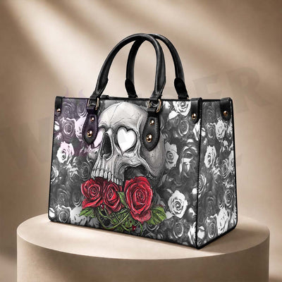 Wonder Skull structured tote bag solves the "I can't find anything in my bag" problem. The aoomy interior fits your tablet, phone, wallet, water bottle, umbrella, and cosmetics — without the overstuffed look. Multiple interior pockets keep everything organized, so you're never digging around at checkout. Reinforced rivet corners and quality metal hardware ensure the bag holds up to daily use. Whether you're heading to work, running errands, or catching a flight, this tote keeps you looking put-together.