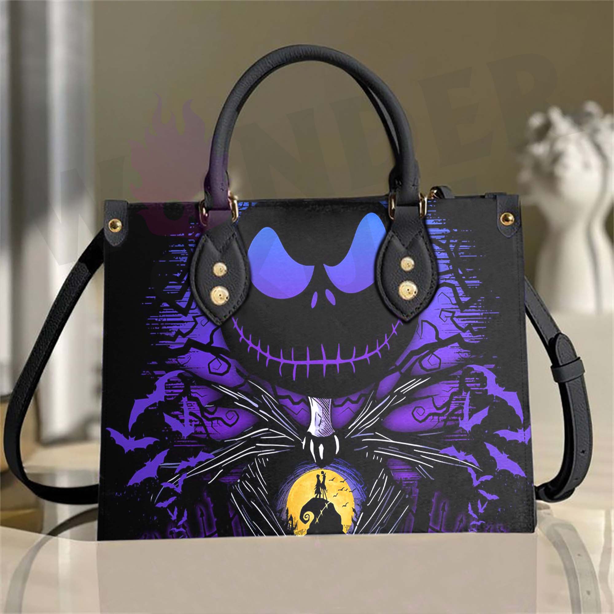Wonder Skull structured tote bag solves the "I can't find anything in my bag" problem. The aoomy interior fits your tablet, phone, wallet, water bottle, umbrella, and cosmetics — without the overstuffed look. Multiple interior pockets keep everything organized, so you're never digging around at checkout. Reinforced rivet corners and quality metal hardware ensure the bag holds up to daily use. Whether you're heading to work, running errands, or catching a flight, this tote keeps you looking put-together.