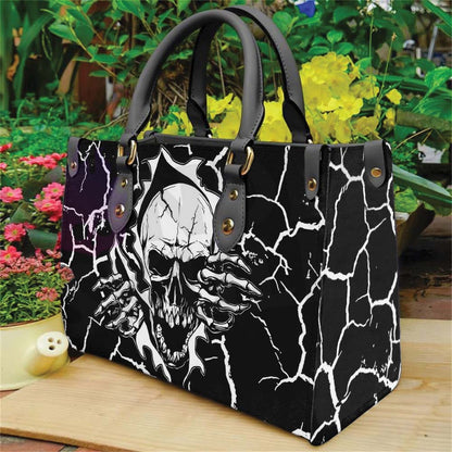Wonder Skull structured tote bag solves the "I can't find anything in my bag" problem. The aoomy interior fits your tablet, phone, wallet, water bottle, umbrella, and cosmetics — without the overstuffed look. Multiple interior pockets keep everything organized, so you're never digging around at checkout. Reinforced rivet corners and quality metal hardware ensure the bag holds up to daily use. Whether you're heading to work, running errands, or catching a flight, this tote keeps you looking put-together.