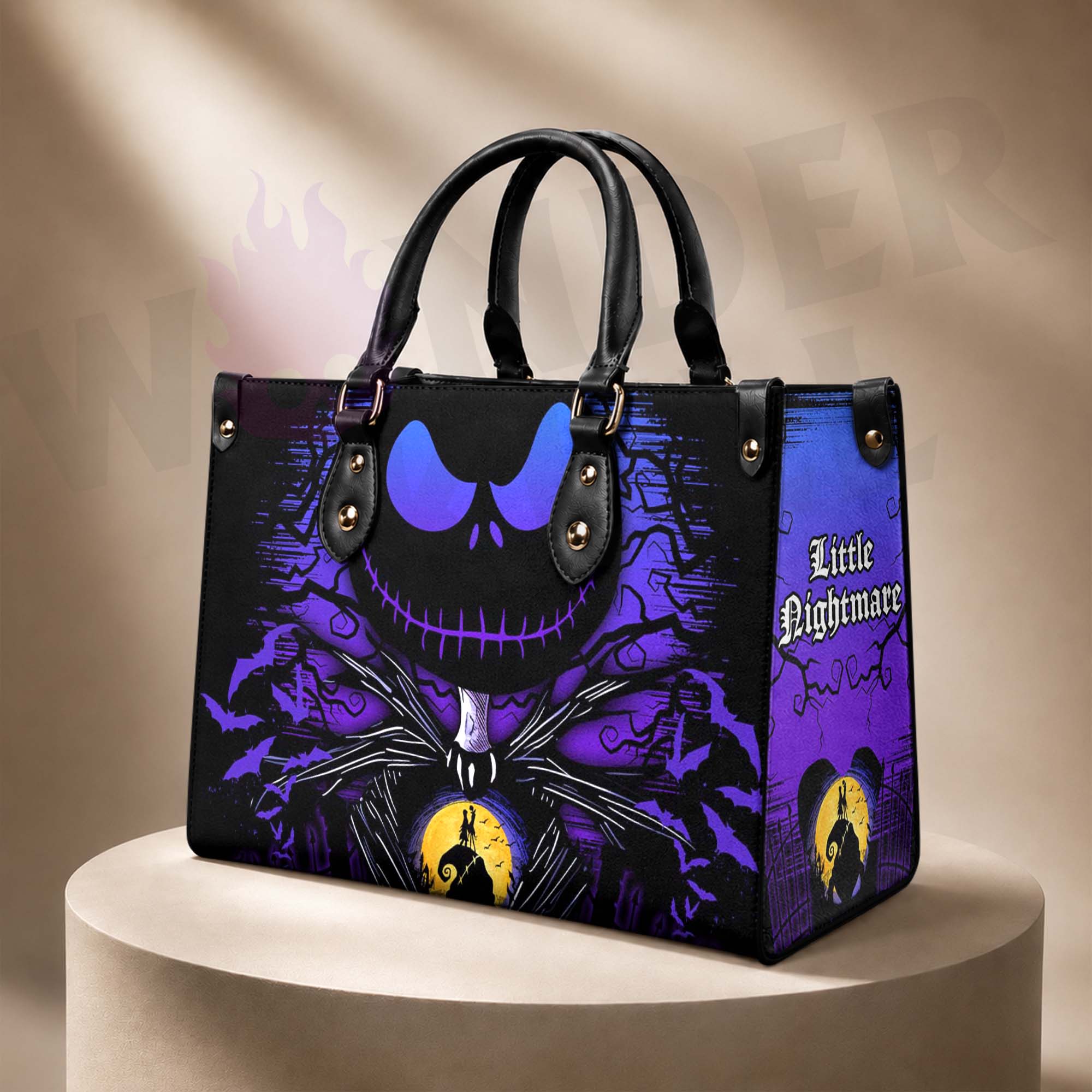 Wonder Skull structured tote bag solves the "I can't find anything in my bag" problem. The aoomy interior fits your tablet, phone, wallet, water bottle, umbrella, and cosmetics — without the overstuffed look. Multiple interior pockets keep everything organized, so you're never digging around at checkout. Reinforced rivet corners and quality metal hardware ensure the bag holds up to daily use. Whether you're heading to work, running errands, or catching a flight, this tote keeps you looking put-together.