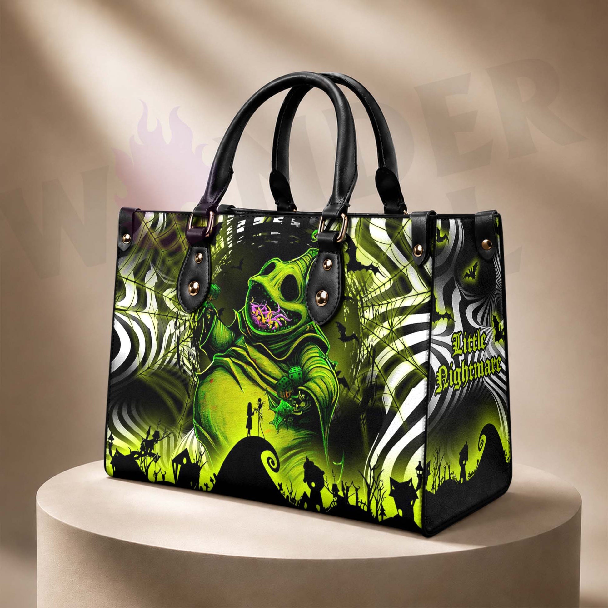 Wonder Skull structured tote bag solves the "I can't find anything in my bag" problem. The aoomy interior fits your tablet, phone, wallet, water bottle, umbrella, and cosmetics — without the overstuffed look. Multiple interior pockets keep everything organized, so you're never digging around at checkout. Reinforced rivet corners and quality metal hardware ensure the bag holds up to daily use. Whether you're heading to work, running errands, or catching a flight, this tote keeps you looking put-together.