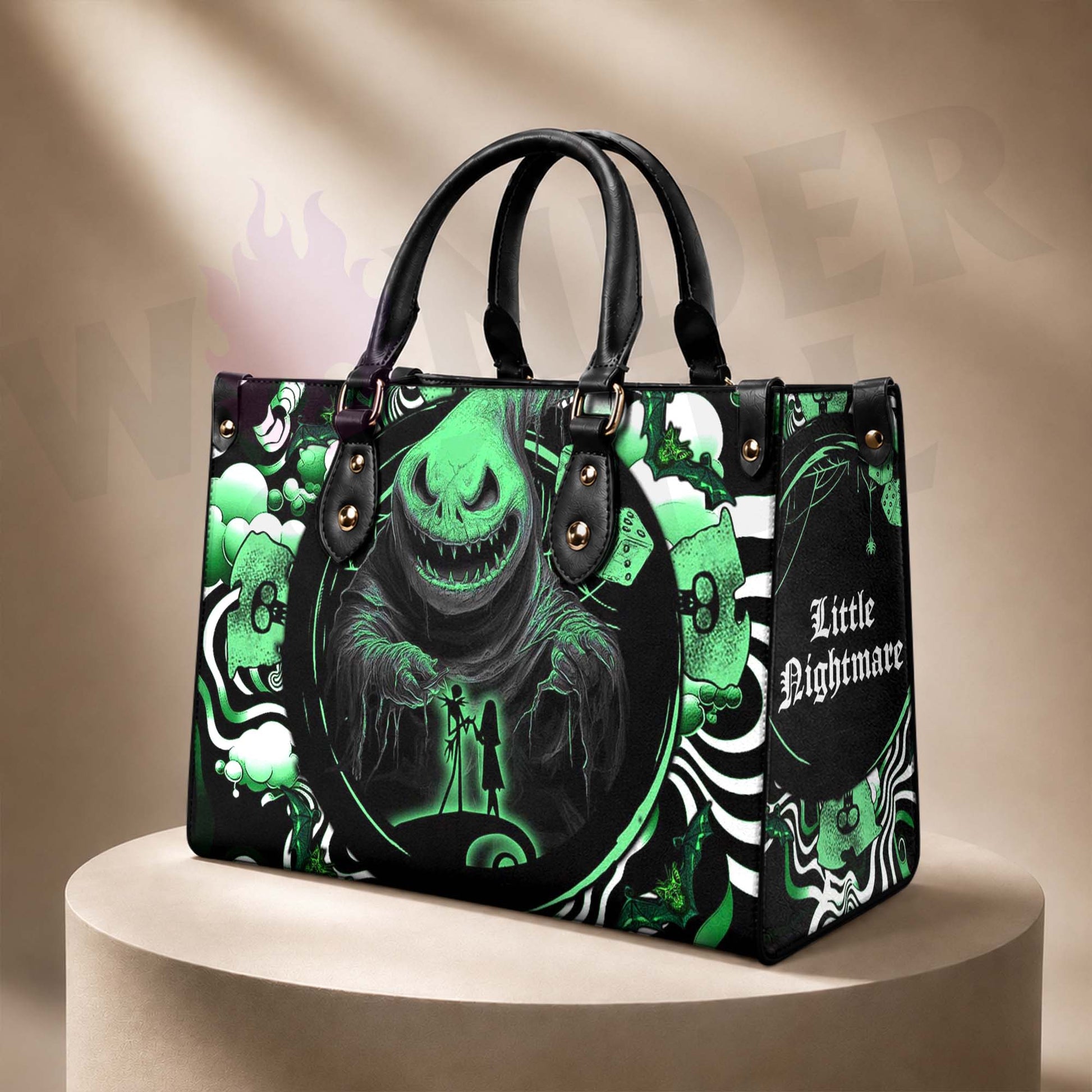 Wonder Skull structured tote bag solves the "I can't find anything in my bag" problem. The aoomy interior fits your tablet, phone, wallet, water bottle, umbrella, and cosmetics — without the overstuffed look. Multiple interior pockets keep everything organized, so you're never digging around at checkout. Reinforced rivet corners and quality metal hardware ensure the bag holds up to daily use. Whether you're heading to work, running errands, or catching a flight, this tote keeps you looking put-together.
