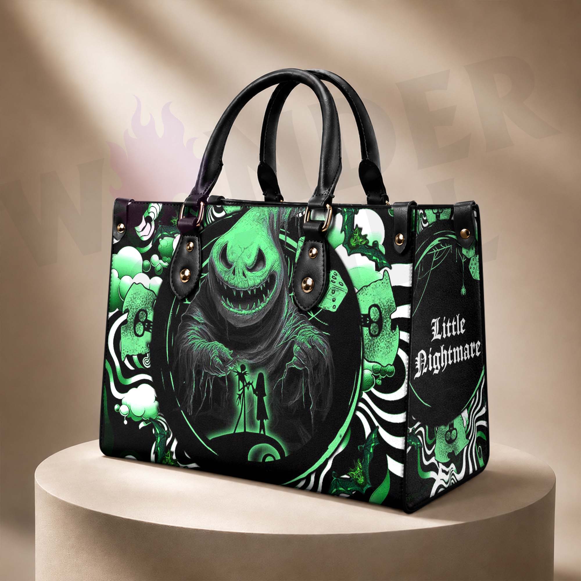 Wonder Skull structured tote bag solves the "I can't find anything in my bag" problem. The aoomy interior fits your tablet, phone, wallet, water bottle, umbrella, and cosmetics — without the overstuffed look. Multiple interior pockets keep everything organized, so you're never digging around at checkout. Reinforced rivet corners and quality metal hardware ensure the bag holds up to daily use. Whether you're heading to work, running errands, or catching a flight, this tote keeps you looking put-together.