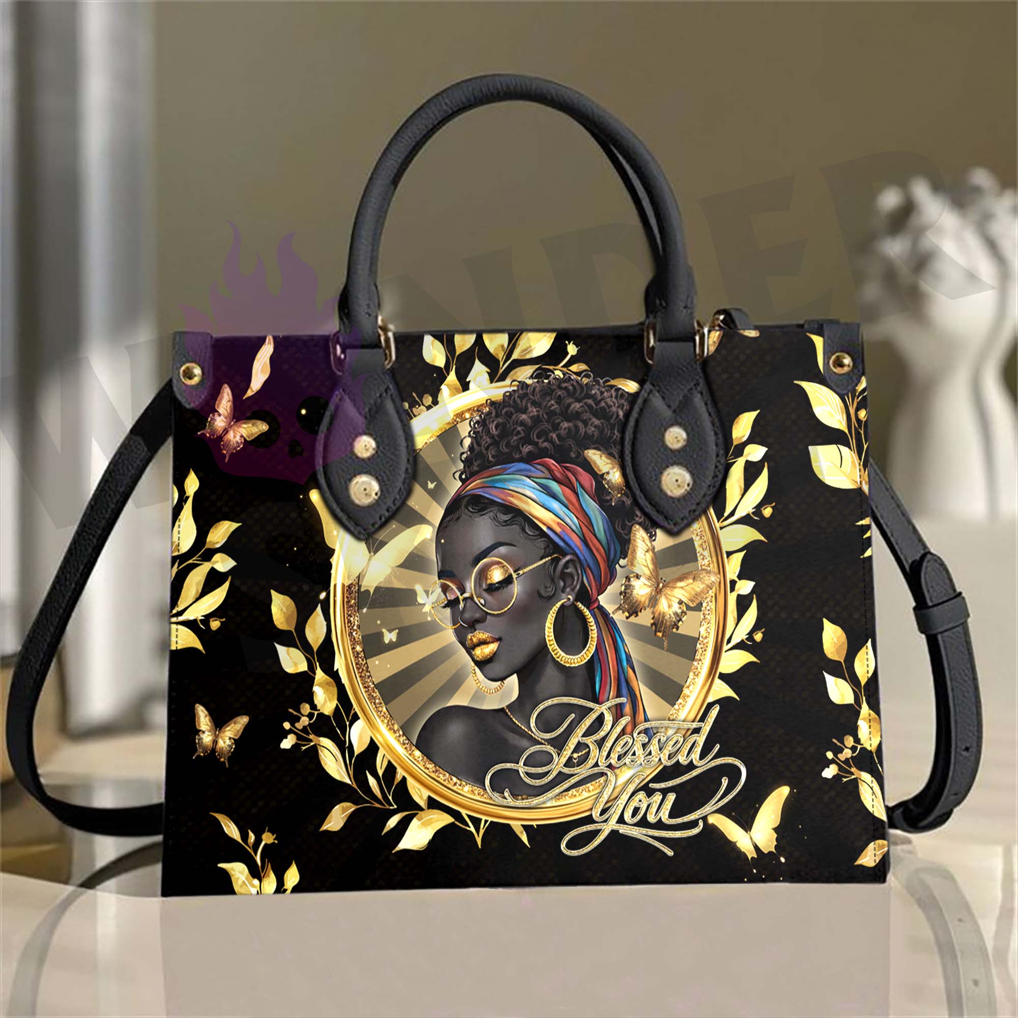 Wonder Skull structured tote bag solves the "I can't find anything in my bag" problem. The roomy interior fits your tablet, phone, wallet, water bottle, umbrella, and cosmetics — without the overstuffed look. Multiple interior pockets keep everything organized, so you're never digging around at checkout. Reinforced rivet corners and quality metal hardware ensure the bag holds up to daily use. Whether you're heading to work, running errands, or catching a flight, this tote keeps you looking put-together.