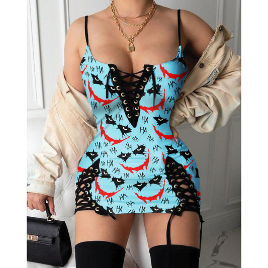 Express your personal style with the Hot Gothic Dress, a timeless piece featuring a unique Scary Blue Face, perfect for enhancing your daily fashion routine.