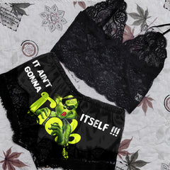 Playful and trendy Aint Gonna Collection lingerie set for a comfortable sleep in style to boost your confidence and style.