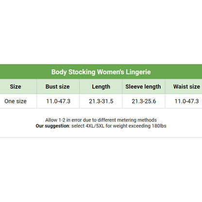 Sexy Body Stocking Women's Lingerie Bodysuit Erotic Lingerie