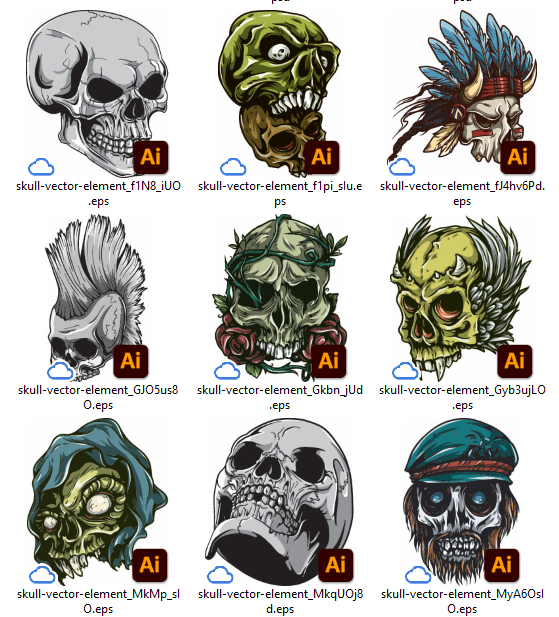 Skull Design Part TWO _ Illustrator File