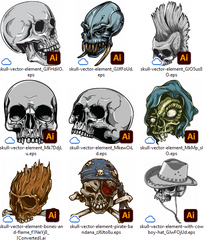 Skull Design Part FOUR _ Illustrator File