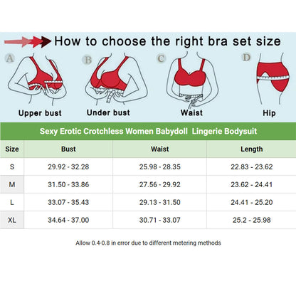 Indulge in a sensual evening with our Sexy Crotchless Lingerie Bodysuit. This erotic Deep V Hollow Teddy Underwear Set comes in three alluring colors - white, black, and red. You can choose your favorite or get all three for the ultimate experience. Surprise your loved one with something they've never seen before and elevate your nights for weeks to come.