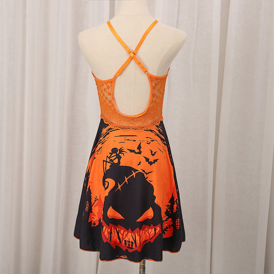 Wonder Skull Orange Art Lace Babydoll Comfort Chemise Sleepwear Set offers a blend of comfort, elegance, and style. Made from soft lace, it features adjustable straps for a perfect fit. This versatile chemise is suitable for romantic occasions, everyday wear, or as a flattering nightgown, adding sophistication to any wardrobe.