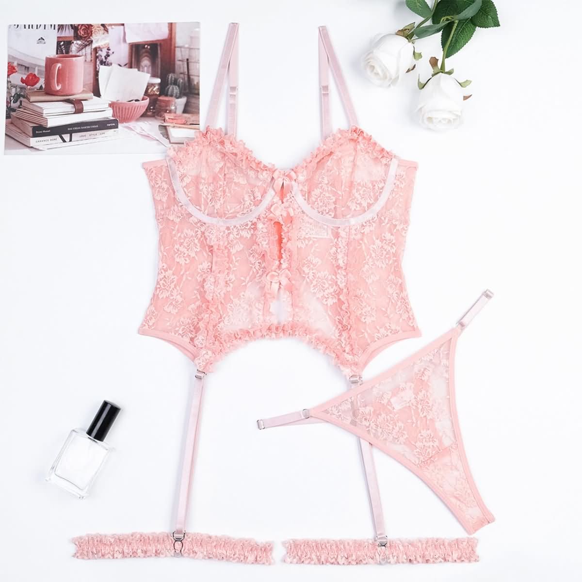 Women's Lingerie Set, Seductive 2 Piece Bra Underwear Outfit