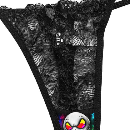 Wonder Skull Women's Pajama Set combines comfort and allure with a deep V-neckline, lace details, adjustable straps, and a mini length to highlight your curves. Perfect for stylish lounging and cozy sleep, it adds a touch of charm to your day.