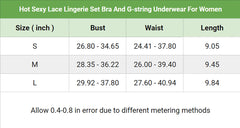 Ignite passion with our Women's Sexy Lingerie Set featuring a cute lace design, garter belt, and matching thongs. The 4-piece ensemble, including fishnet mesh, satin rave outfits, and velvet sleepwear sets, offers options to suit your mood. Enjoy a perfect fit with adjustable straps and closures for personalized comfort. Ideal for romantic nights, honeymoons, birthdays, or as a thoughtful gift for special occasions.
