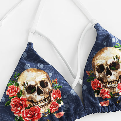Wonder Skull Women's Bikini combines comfort, style, and confidence with its cheeky skull flower design, quick-drying fabric, and adjustable straps for a perfect fit. Featuring a flattering high-waisted bottom and playful skull print, it’s the ideal swimwear for standing out this summer.