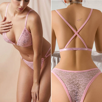 Stay cool and comfortable with the Wonder Skull Dusty Pink Lace 2-Piece Lingerie Set. It features breathable all-over lace that feels soft against your skin. The wire-free soft cup construction lets you move freely without painful underwire, and adjustable straps allow you to customize the fit. Soft scalloped edges prevent scratching or irritation, while sweet satin ribbon bows add a touch of romantic charm. Available in classic black or soft lavender, this matching set makes your sleep routine feel special