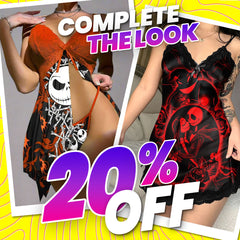 Wonder Skull Flaming Bones Gothic Lace Nightgown Sleepwear Set Elevate your sleepwear with these edgy gothic nightgowns, featuring bold designs like skulls, fiery swirls, and gothic couples. Made with stretchy lace, adjustable spaghetti straps, and breathable fabric, they combine comfort with daring style. Perfect for embracing playful or seductive vibes while staying confident and comfortable all night.