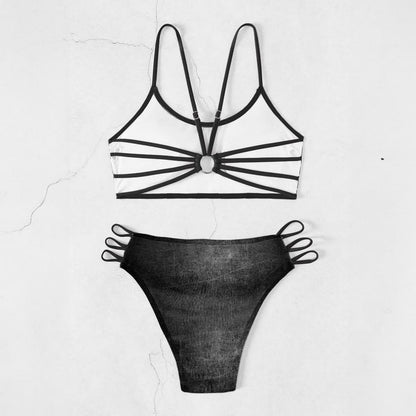 Wonder Skull High-Waisted Bikini Set, Unique Gothic Skull Bat Edgy Swimwear , perfect for those who love unique, gothic-inspired swimwear. Designed for comfort, it features an adjustable strappy top and high-waisted bottoms for a secure fit. Made from breathable, UV-blocking fabric, this bikini combines style, practicality, and confidence for any sunny adventure.