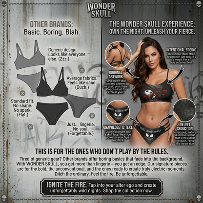 Wonder Skull High-Waisted Bikini Set, Unique Gothic Skull Bat Edgy Swimwear , perfect for those who love unique, gothic-inspired swimwear. Designed for comfort, it features an adjustable strappy top and high-waisted bottoms for a secure fit. Made from breathable, UV-blocking fabric, this bikini combines style, practicality, and confidence for any sunny adventure.