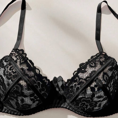 Wonder Skull Naughty Black Lace Underwire Bra and High-Waisted Panty Set offers support, comfort, and confidence. The breathable lace bra lifts without the itch of traditional materials, while the soft, flexible panties with a playful graphic add personality. This set turns daily wear into a mood booster.