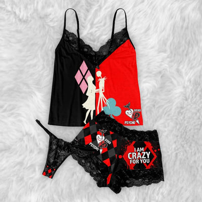 Upgrade your sleepwear with the Wonder Skull Cami Pajama Set. Crafted from silky, breathable fabric, this set keeps you cool and comfortable all night. The soft lace trim adds a feminine touch without irritation, while adjustable spaghetti straps ensure a perfect, custom fit. Finished with a bold graphic print, it’s the perfect blend of personality and comfort for lounging or sleeping.
