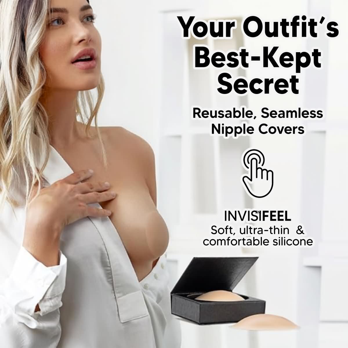Wonder Skull Silicone Nipple Covers offer a comfortable, reusable alternative to bras with a smooth, invisible finish. Perfect for any outfit, they stay secure for up to 12 hours, resist heat and humidity, and suit all cup sizes.