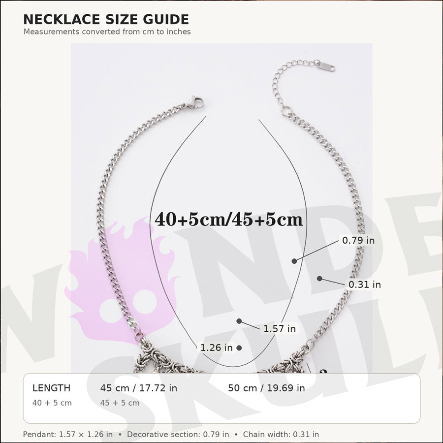 Wonder Skull Queen Pearl Chain Statement Necklace features a crowned skull pendant with silver-tone chainwork and faux-pearl accents. Its layered collar design blends dark romance with vintage glamour, making it perfect for gothic, alternative, or special occasion looks.
