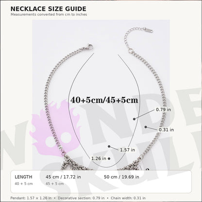 Wonder Skull Queen Pearl Chain Statement Necklace features a crowned skull pendant with silver-tone chainwork and faux-pearl accents. Its layered collar design blends dark romance with vintage glamour, making it perfect for gothic, alternative, or special occasion looks.