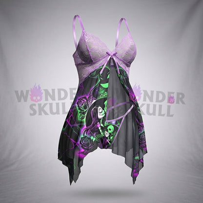 Wonder Skull Women's Lace Nightgown combines comfort and elegance with soft, breathable fabric and a chic lace design. Featuring adjustable straps for a perfect fit, it’s ideal for lounging or sleeping and suits all body types. A stylish must-have for your wardrobe!