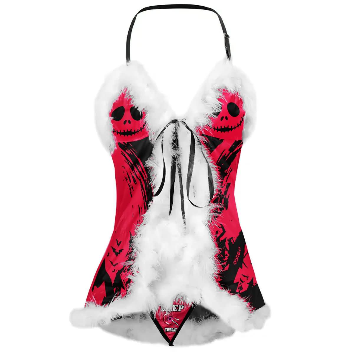 Comfort Faux Fur Naughty Chemise Cheeky Babydoll Sleepwear