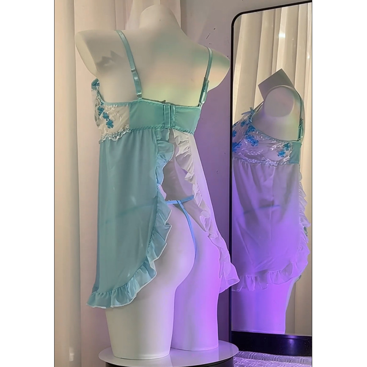 Upgrade your sleepwear with the Wonder Skull Women's Nightgown and Lace Babydoll Lingerie Set. Featuring a unique skull and floral design, breathable fabric, and an elegant open-back lace style with adjustable straps, it combines comfort and style for lounging or relaxing at home.