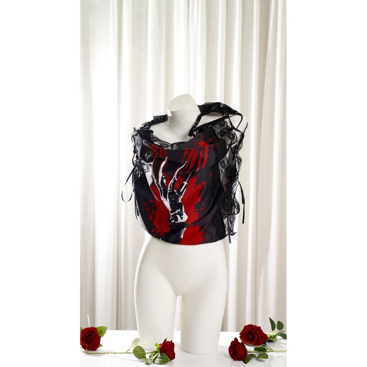 Wonder Skull Women's Nightgown combines comfort, style, and spooky charm with silky fabric, soft lace, adjustable straps, and glow-in-the-dark accents. Perfect for lounging, sleepwear, or gifting, it's a must-have for fans of gothic fashion and special occasions like Halloween or anniversaries.