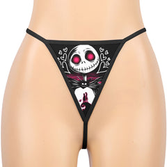 Bold and Unique "Nightmare Before Xmas" print Wonder Skull women's lingerie set, perfect for embracing your gothic style. This comfortable and sexy sleepwear features intricate lace details and adjustable straps for a perfect fit. Stand out with this exclusive design, combining elegance and edge for a look that boosts confidence. Shop now for seductive and comfortable lingerie that turns heads and enhances your natural curves.