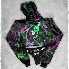 Stay stylish and comfy with the Wonder Skull Women's Lingerie Set. Featuring gothic-inspired designs, ultra-soft fabric, and a cheeky hoodie, it's perfect for sleep or lounging!