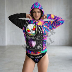 Wonder Skull Women's Sleepwear Set combines bold psychedelic pop art with comfort and durability. Made from soft, high-quality fabric, this vibrant hoodie is perfect for casual wear or adding unique flair to your wardrobe.