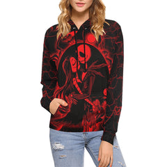 Stay cozy and stylish with this Wonder Skull Women's red and black skeleton-themed hoodie thong set. Featuring a striking skeleton and roses design, ultra-soft fabric, and durable construction, it's perfect for lounging at home or making a bold statement on the go. Comfortable, versatile, and built to last—this set combines fashion and function effortlessly.