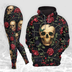 Women Hoodie and Leggings,Rose Vine Relic Outwear Pants Outfit