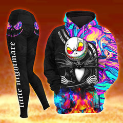 Women Hoodie and Leggings, Holographic Little Nightmare Outwear Pants Outfit