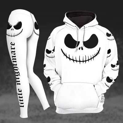 Women Hoodie and Leggings, Black & White Art Outwear Pants Outfit