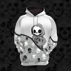 Women Hoodie and Leggings, Metal Skeleton Glitter Outwear Pants Outfit