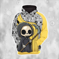 Women Hoodie and Leggings, Grim Reaper Emo Outwear Pants Outfit