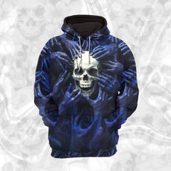 Women Hoodie and Leggings, Dark Skull Hand Art Outwear Pants Outfit